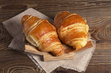 Freshly baked croissants