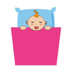 little asian baby icon vector illustration design