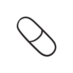 Capsule pill sketch icon.