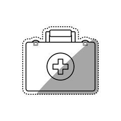 Fototapeta na wymiar First aid suitcase icon vector illustration graphic design