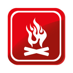 fire flame signal icon vector illustration design