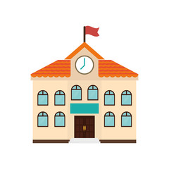 School building isolated icon vector illustration graphic design