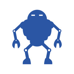 cute robot electronic character vector illustration design