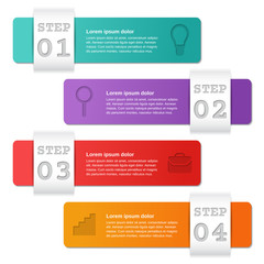 Infographics templates 4 options, parts, steps. Infographic business concept. Elements for brochure, web design. Vector frames for text. Info graphic data.