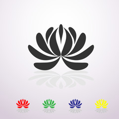 five stock vector flowers