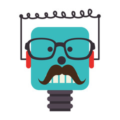 cute robot electronic character vector illustration design