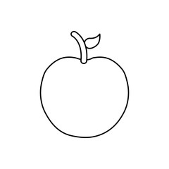 Delicious apple fruit icon vector illustration graphic design
