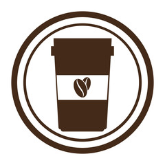 coffee glass drink icon vector illustration design
