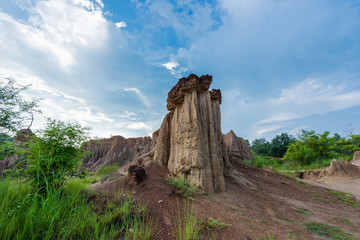 The pillar of the soil is called "Sao Din Na Noi". Located in Sri Nan national park, Nan, Thailand.