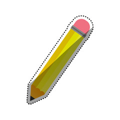 Wooden pencil school icon vector illustration graphic design