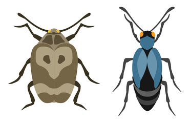 Insect icon flat isolated vector illustration.