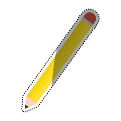 Wooden pencil school icon vector illustration graphic design