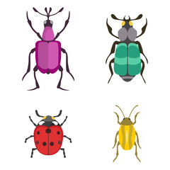 Insect icon flat isolated vector illustration.