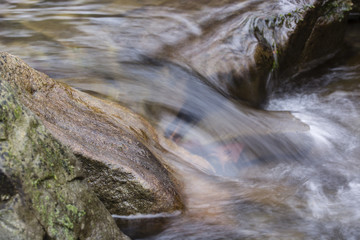 A small waterfall in the river.
