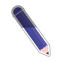 Wooden pencil school icon vector illustration graphic design