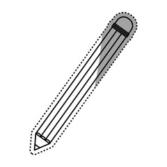 Wooden pencil school icon vector illustration graphic design