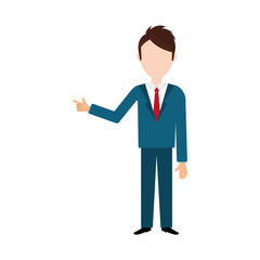 Businessman executive profile icon vector illustration graphic design