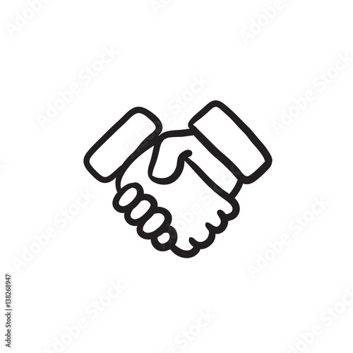 "Handshake sketch icon." Stockfotos und lizenzfreie Vektoren auf