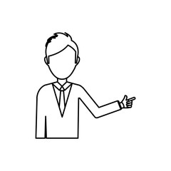 Businessman executive profile icon vector illustration graphic design