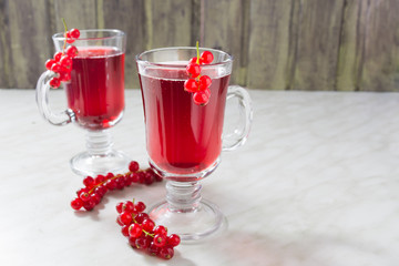 Two cup of red currant aerated lemonade