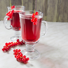 Two cup of red currant aerated lemonade