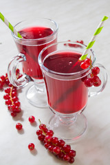 Two cup of red currant aerated lemonade