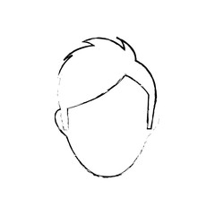 Faceless man head icon vector illustration graphic design