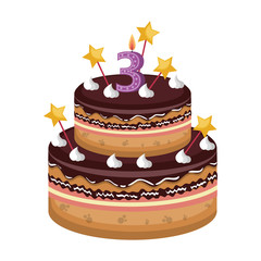 sweet cake card icon vector illustration design