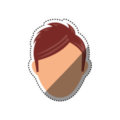 Faceless man head icon vector illustration graphic design