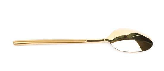 Metal dinner spoon isolated