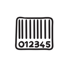 Barcode sketch icon.