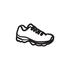 Sneaker sketch icon.
