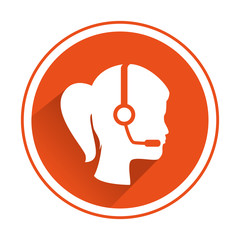 call center agent service icon vector illustration design