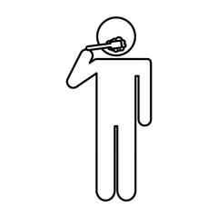 Human silhouette brushing teeth vector illustration design