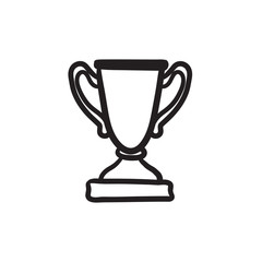 Trophy sketch icon.