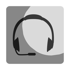 headset call center device vector illustration design