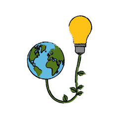 Green energy ecology icon vector illustration graphic design