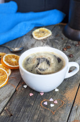 cup of hot black coffee