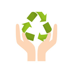 Go green ecology icon vector illustration graphic design