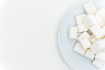 white cubes in a plate sugar marshmallows
