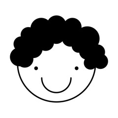 little boy drawing isolated icon vector illustration design
