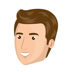 colorful silhouette side view man face vector illustration