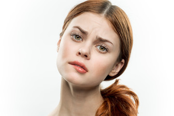 Fototapeta premium emotional woman bit her lip