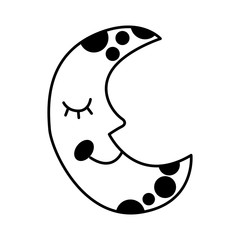 moon with stars isolated icon vector illustration design