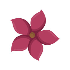 pink silhouette figure flower icon floral vector illustration