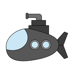 cartoon submarine icon image vector illustration design 