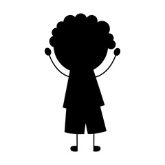 little boy drawing isolated icon vector illustration design