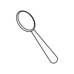 Kitchen stainless spoon icon vector illustration graphic design