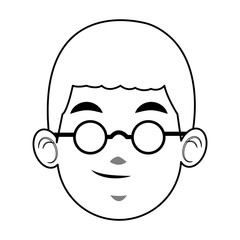 Obraz na płótnie Canvas happy man with glasses icon image vector illustration design 