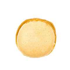 Single macaron cookie isolated